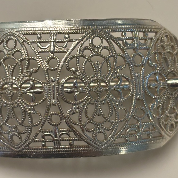 Vintage w. Germany Silver hair clip - Picture 4 of 5